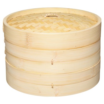 KitchenCraft 雙層竹編蒸籠 25.5cm 天然竹製 家庭號 保留食材原味  1個