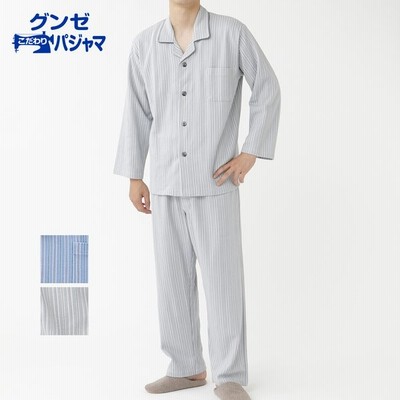 アウトレット グンゼ パジャマ メンズ 冬 暖かい あったか 長袖 長パンツ 綿100 ポケット付き 前開き M L Gunze グンゼこだわり パジャマ Sg4111 通販 Lineポイント最大get Lineショッピング