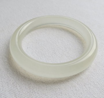 冰種圓條白玉手鐲#0332 57mm