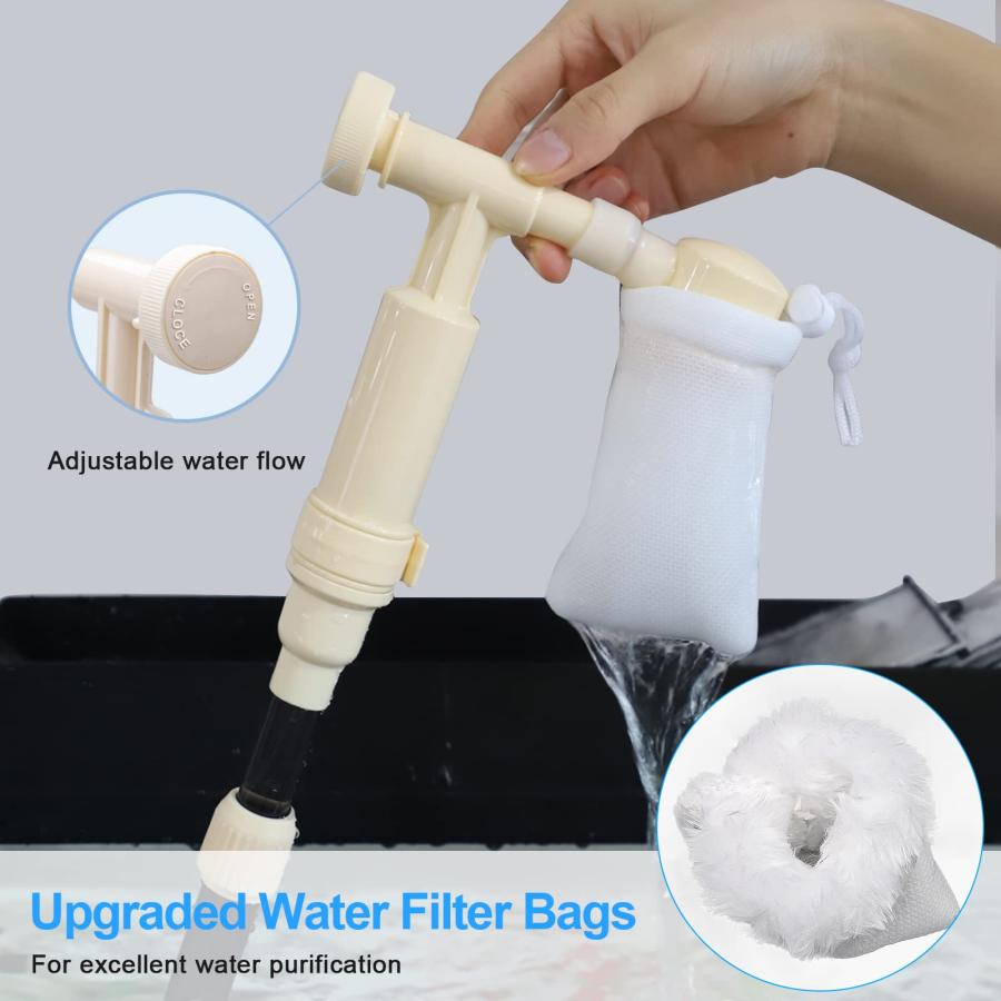 bedee Aquarium Gravel Cleaner: Electric Fish Tank Cleaner in Automatic  Vacuum Siphon Cleaner Kit with Adjustable Water Flow for Water Changing Gra