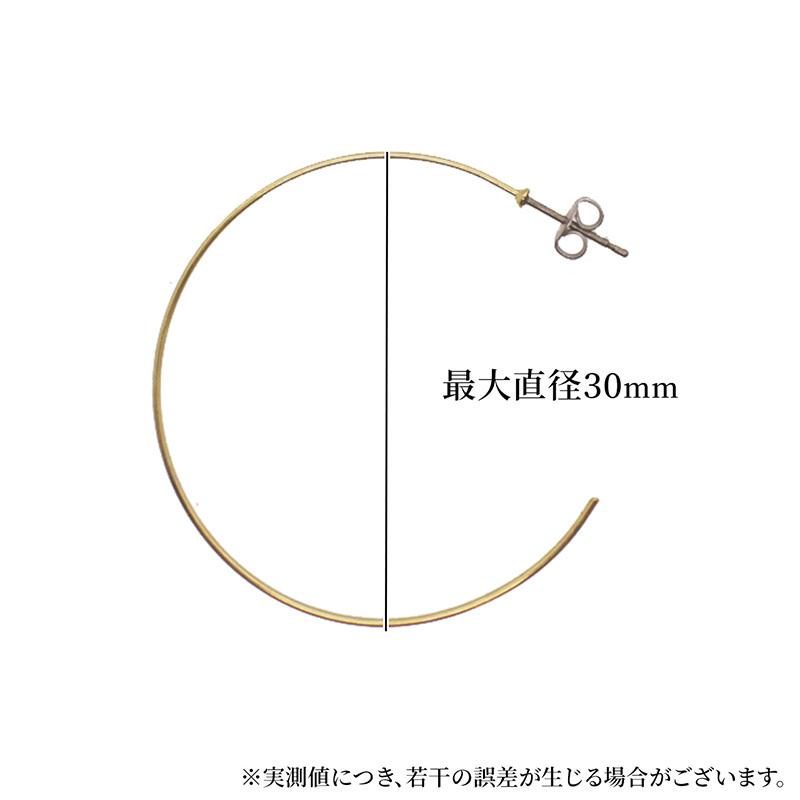 フープピアス チタン 片玉 1ペア 直径30mm アクセサリー パーツ ハンドメイド 材料 金具 装飾