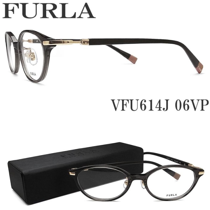 FURLA フルラ メガネ フレーム VFU614J 06VP 眼鏡 クリアグレー