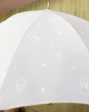 【震撼精品百貨】Little Twin Stars KiKi&LaLa 雙子星小天使~長傘-玫瑰粉(47CM)#51713