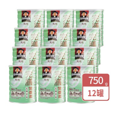 【QUAKER 桂格】完膳乳清蛋白營養素 750g/12瓶 (BCAA支鏈胺基酸)