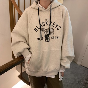 【太妮絲J7】現貨 秋冬款 加絨帽T 連帽上衣 大學T 帽T 印花 圖片T 可愛 學院風 寬鬆