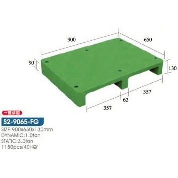 [台灣湧利企業有限公司]塑膠棧板 S2-9065-FG 全新料 蘋果綠 PP