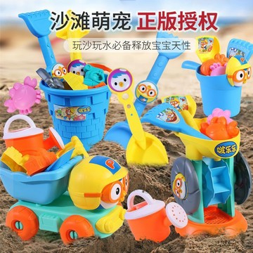 【台灣出貨】挖沙玩具 沙灘玩具 兒童沙灘玩具套裝鏟子和桶加厚男孩寶寶海邊沙漏小推車6歲女孩RTL