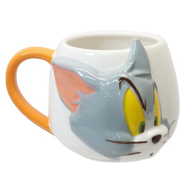 TOM & JERRY 湯姆貓造型馬克杯 340ml  可愛卡通陶瓷咖啡杯  1個