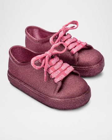 Girl's Sneakers W/ Branded Laces, Baby/Toddler