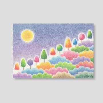 夜間嬉遊 (明信片，兩張一組)