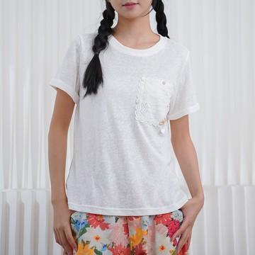 蕾絲鈎花薄上衣121667C