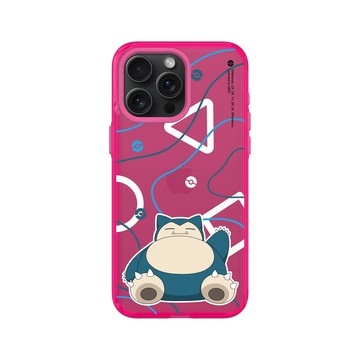 iPhone 15 Pro Max Clear 粉漾桃 - 寶可夢 Pokemon - 幾何系列-卡比獸
