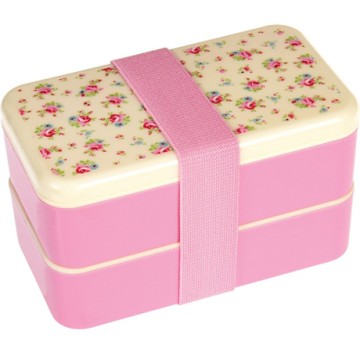 《Rex LONDON》餐具+雙層餐盒-玫瑰-- 環保餐盒 保鮮盒 午餐盒 飯盒