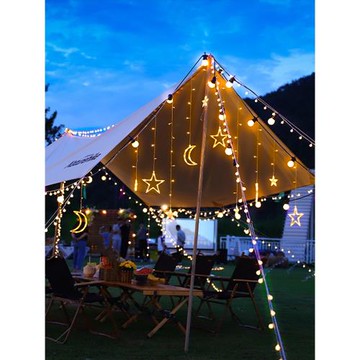 led小彩燈閃燈串燈滿天星星戶外露營氣氛圍燈帳篷庭院發光裝飾燈