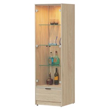 文創集  珊可拉2尺二門單抽展示櫃 -60x40x183cm免組