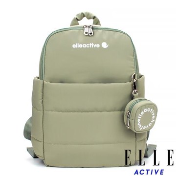 【ELLE Active】蓬蓬雲朵系列-後背包-抹茶綠
