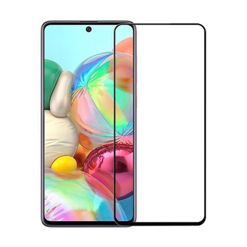 IN7 Samsung A71 (6.7吋) 高清 高透光2.5D滿版9H鋼化玻璃保護貼-黑色