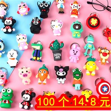 幼兒園小學生生日朋友獎勵小禮品卡通立體鑰匙扣兒童獎品創意禮物