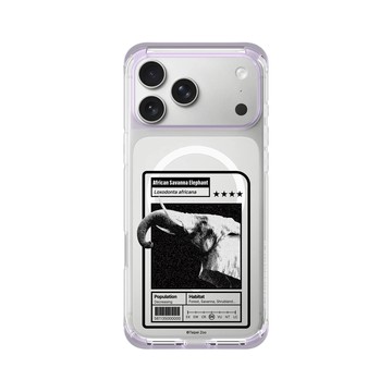 iPhone 17 Pro Max ClearX (MagSafe 兼容) 夢透紫 - RHINOSHIELD X Taipei Zoo - 非洲象：限量卡牌