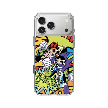 iPhone 17 Pro Max Clear Case（相機按鈕） 透明 - The Powerpuff Girls 飛天小女警 - 魔人啾啾的攻擊