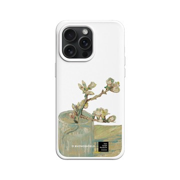 iPhone 15 Pro Max SolidX 白 - Van Gogh Museum - 玻璃杯中盛開的杏花