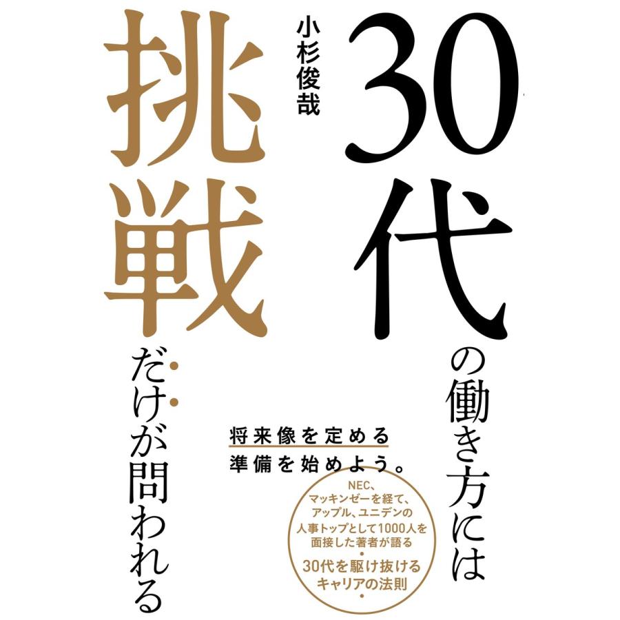 30代の働き方には挑戦だけが問われる 電子書籍版   著:小杉俊哉