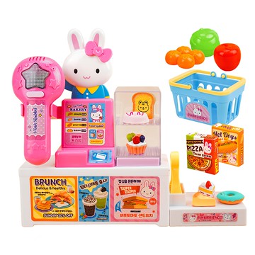 粉紅兔仿蛋糕甜點便利店家家酒 精緻小甜點 + 條碼槍 授權21007  1個  顏色隨機