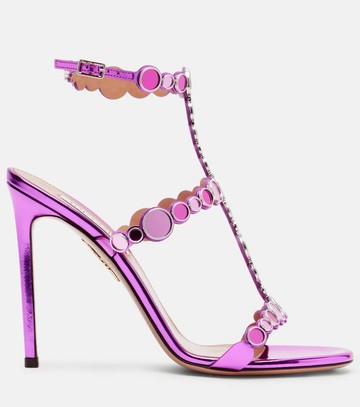 Aquazzura Afterglow 105 embellished leather sandals