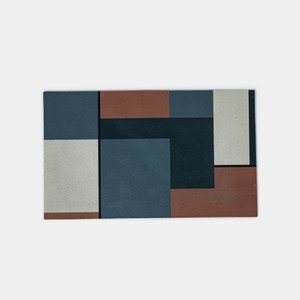 伊登刮泥橡膠踏墊45x76cm 簡約色塊
