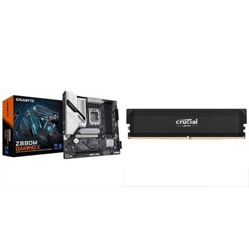 GIGABYTE 〈鈔省價〉Z890M GAMING X D5 主機板+美光 Crucial PRO D5-6000 16G 記憶體