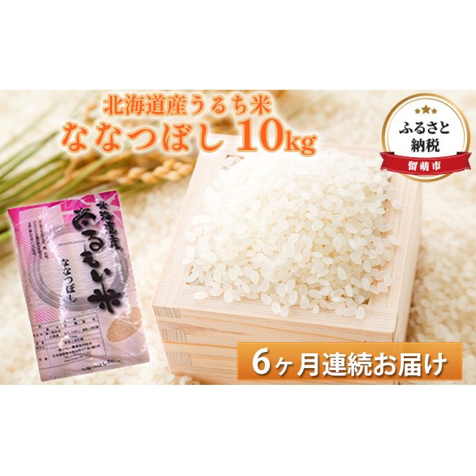 北海道産うるち米　ななつぼし10kg　6ヶ月連続お届け