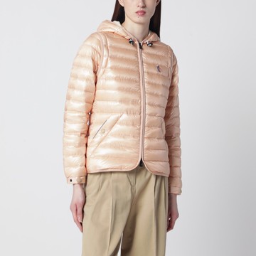 Karura short transformable down jacket pink