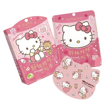 明基健康生活 幸福物語 三麗鷗 舒緩呼呼貼布 HELLO KITTY 溫感玫瑰  1盒  6片