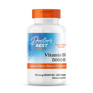 Doctor's Best Vitamin D3 5000 IU - 360 Softgels