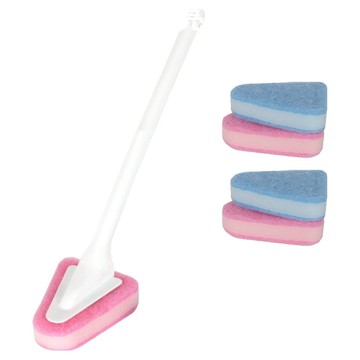 Axis 艾克思 可替換雙面清潔刷馬桶刷6件組 長柄桿 + 泡綿 5個  1組  顏色隨機