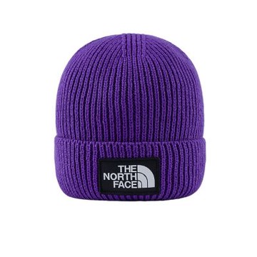 The North Face 北臉 帽子 毛帽 運動帽 TNF LOGO BOX CUFFED BEANIE 紫 NF0A8CHENL4