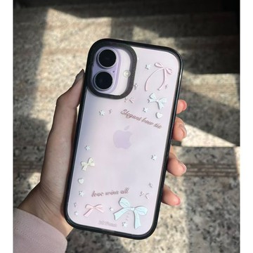 ✨台灣出貨✨薰衣草紫蘋果17手機殼iPhone16/15promax星星蝴蝶結14/13/12新款