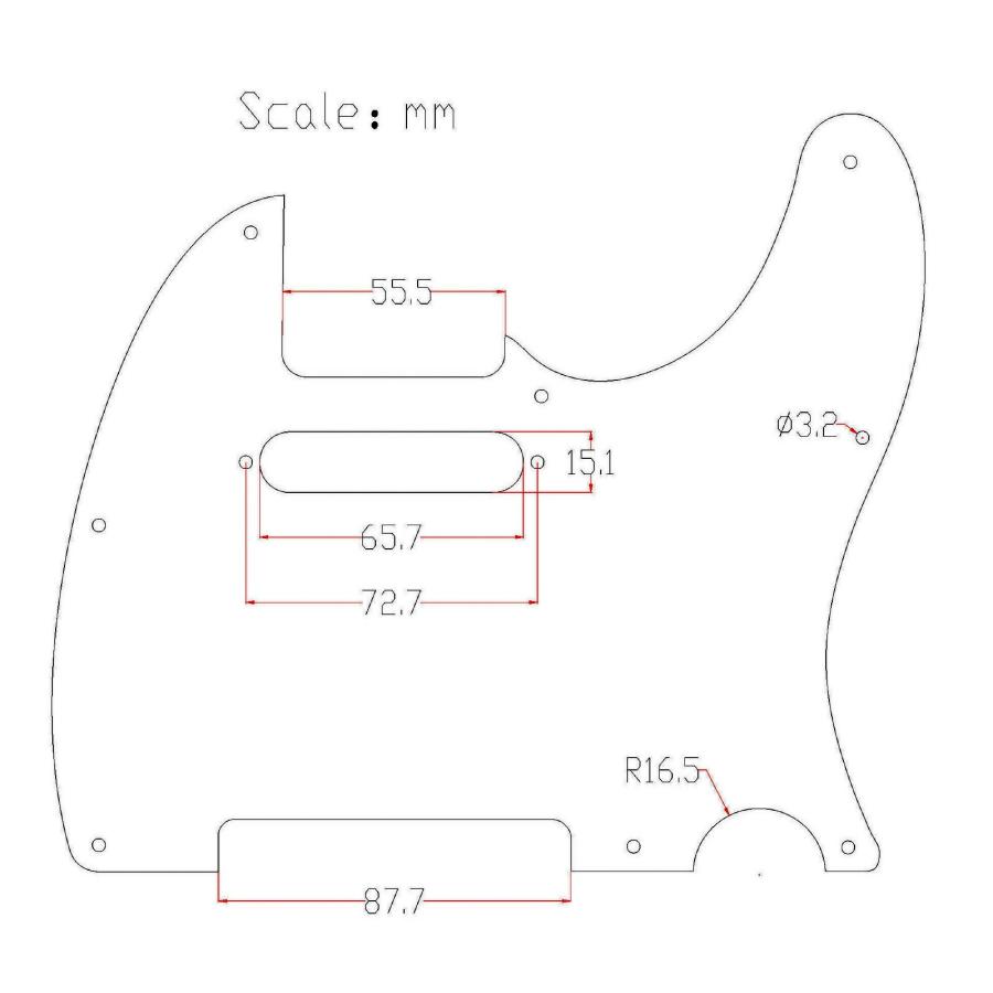 Tele Standard Style Guitar Pick Guard,4ply Yellow Celluloid Pearloid