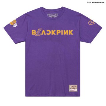 M&N NBA X BLACKPINK TEE 短袖上衣 湖人隊 紫-MXBPTS02M
