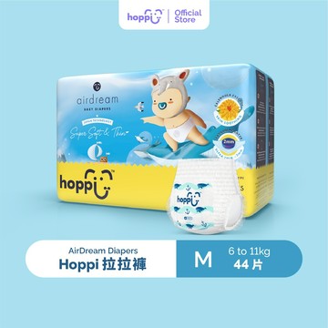 Hoppi超薄輕巧褲型拉拉褲M碼 1包 專為敏感肌設計 12小時防漏
