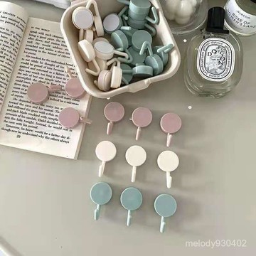 💕首發特殺      ins圓形小掛鈎北歐風簡約學生宿捨強力無痕廚房家居創意小粘鈎