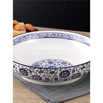 青花陶瓷酸菜魚大號盆碗家用大碼冒菜碗水煮魚肉片毛血旺專用湯盆