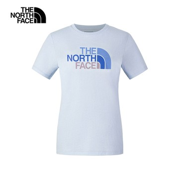 The North Face北面女款藍色純棉舒適透氣短袖T恤｜8DC90TI