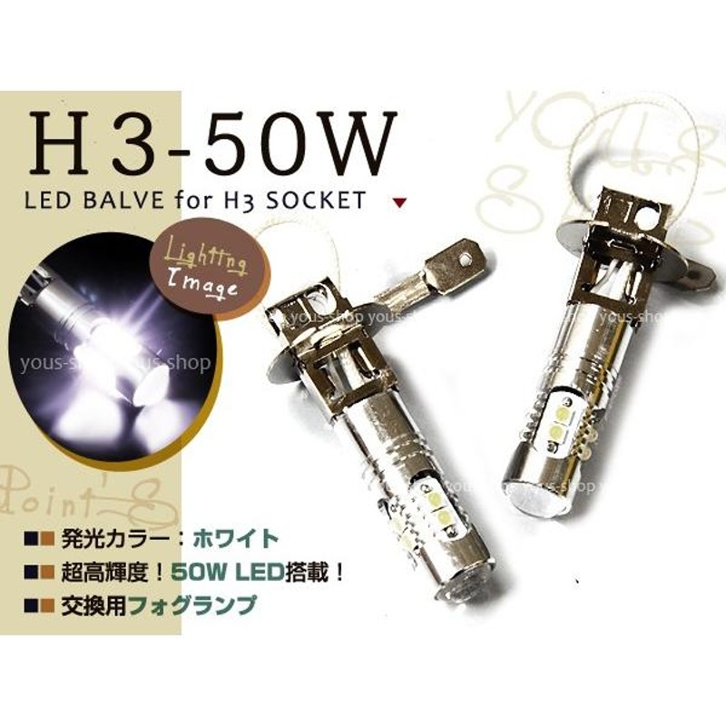 GTO Z15Z16A H5.8~H13.8 H3 LEDバルブ フォグランプ 50W CREE | LINEショッピング