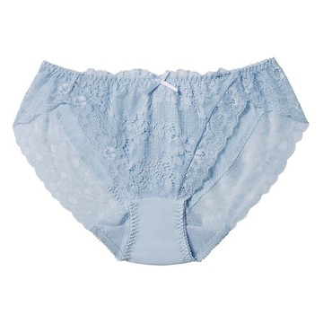 【玳蕾綺】亞蒂絲花卉蕾絲三角內褲-淺藍
