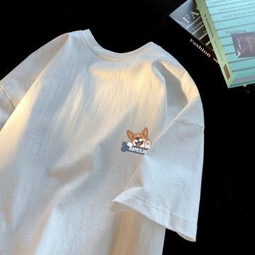 【隔日到貨 高品質】重磅純棉t恤美式復古oversize短袖T恤男女夏季青少年寬鬆上衣男生衣服情侶體恤潮牌半袖上衣