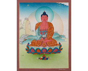 福樂和諧的阿彌陀佛唐卡   寧靜開悟的精髓