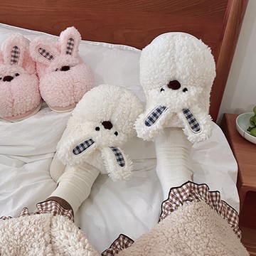 新款毛絨棉拖鞋女冬天居家情侶室內家用保暖厚底可愛毛棉鞋秋冬季