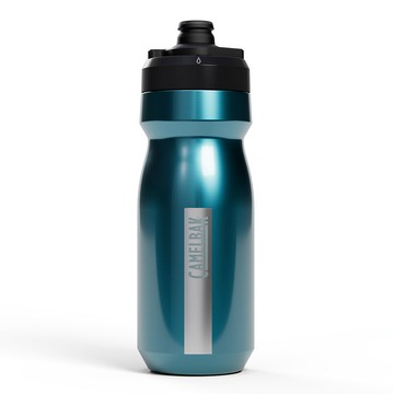 【墾趣】CAMELBAK 530ml Podium Titanium 競速輕量真空保冰單車水瓶 翠藍鈦