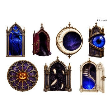 【9 月新品】20-154-0142 剪貼紙 瘋狂哥德萬聖節